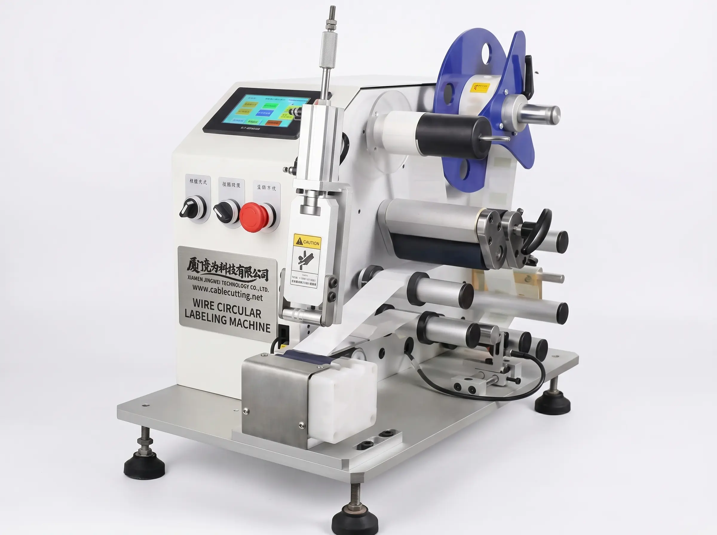 自動円形ワイヤーラベリングマシン WPM-5-60 | 高速・高精度ラベル貼付機