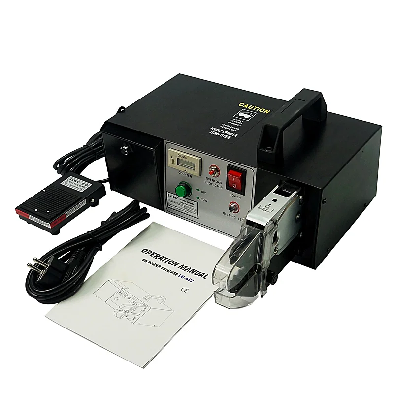 圧着工具各種端子装備電気式端子圧着機EM-6B1、EM-6B2、端子圧着、ケーブル圧着端子、圧着機