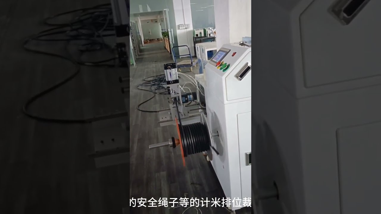 ヘビーデューティー50kg対応 ケーブル・ブレーキライン用 自動メーター計数・トラバース・切断・コイリングマシン