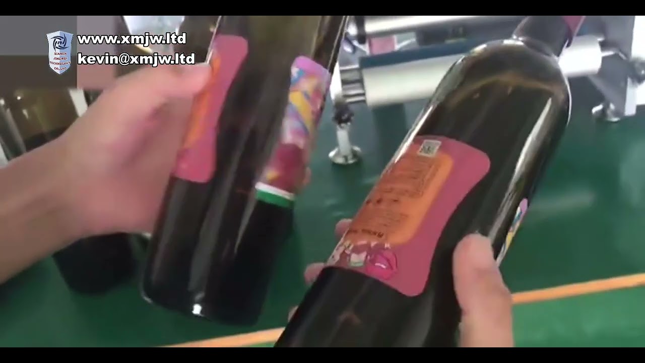 半自動丸ボトルラベリングマシン - 高精度ラベル貼り機