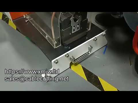 高効率・半自動 大角ケーブル回転式被覆剥離機