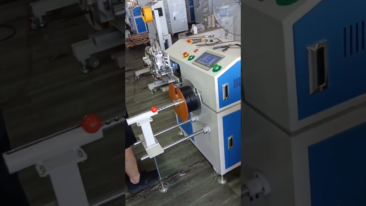 自動メーターカウント・トラバース・切断・ワイヤーコイリングマシン 1mm～15mm径対応 #機械