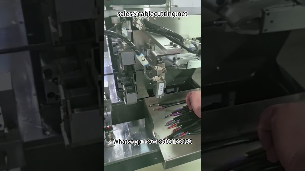 多芯線自動切断・皮むき・錫めっき加工機 0.9mm 8芯 & 1.25mmより線対応