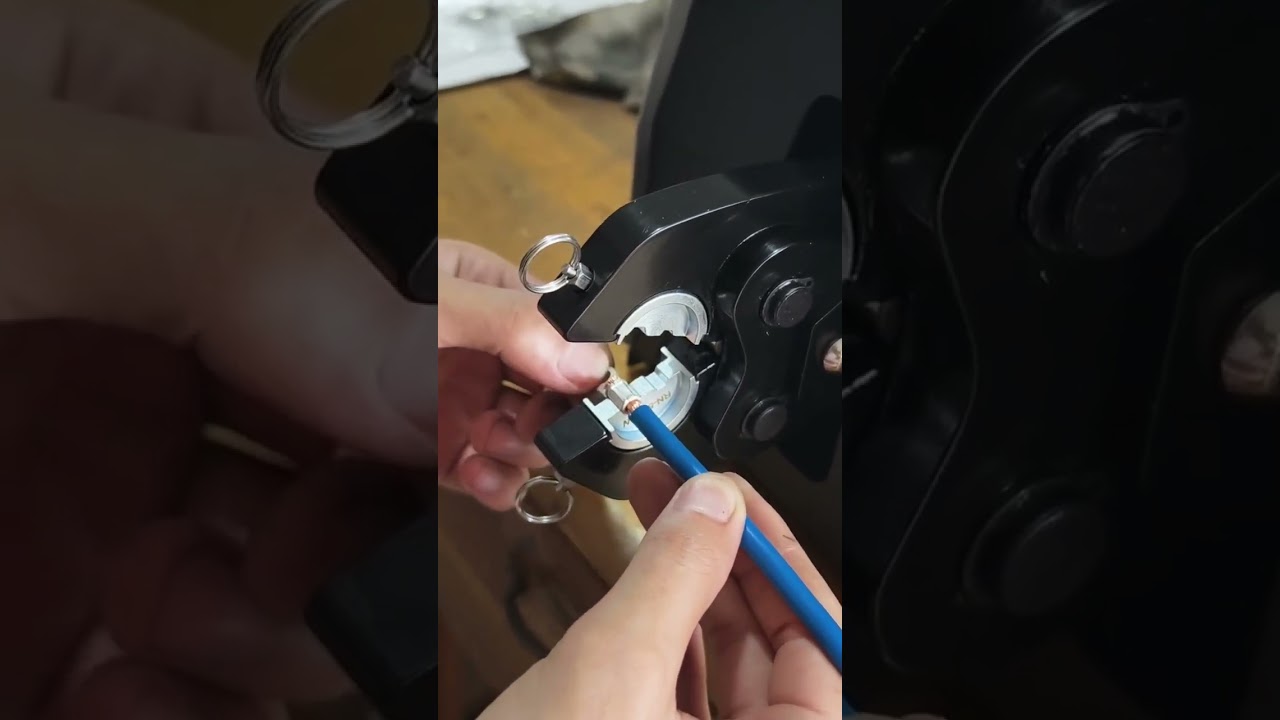 120平方mmまでの大端子に対応！強力エア式圧着機 #工場 #機械