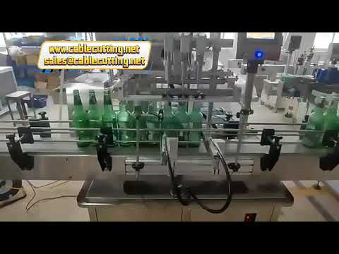 小型プラスチック・ガラス丸瓶対応！ビール・ハチミツ・液体ペースト用空気圧充填機ライン