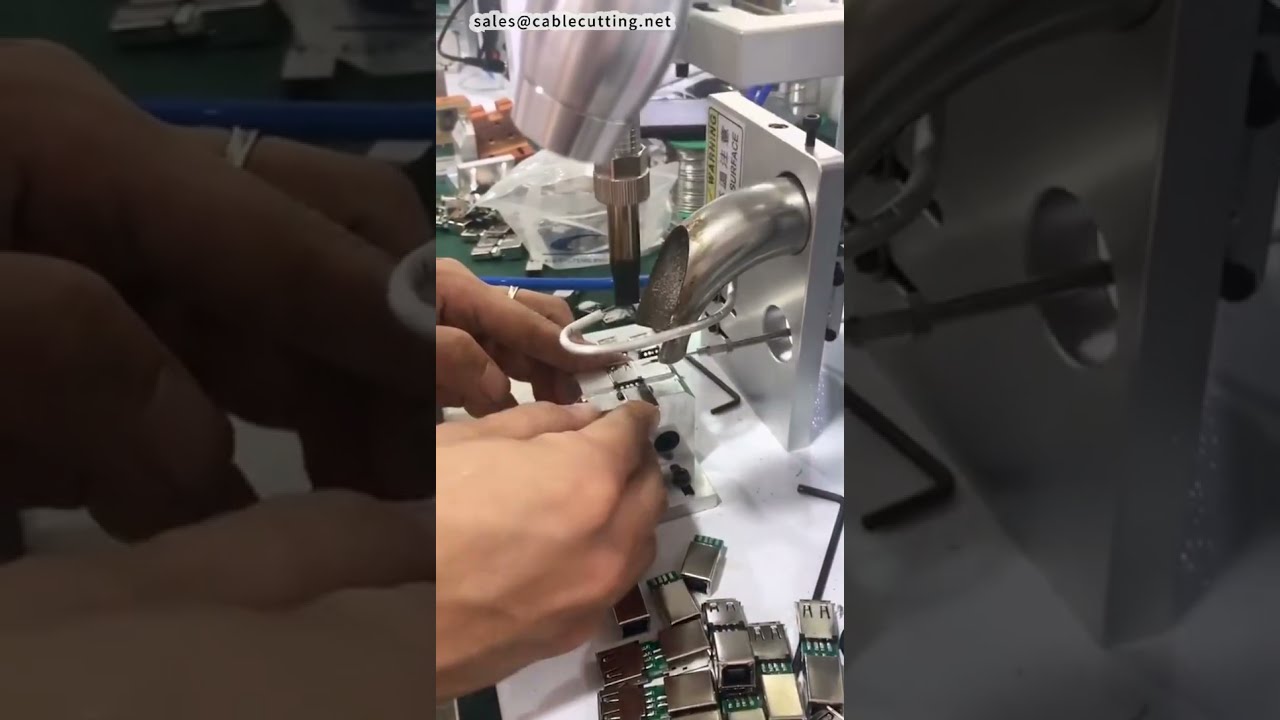 USB Aメス to プリンターアダプター はんだ付け 自動はんだ付け機 #工場 #機械 #DIY