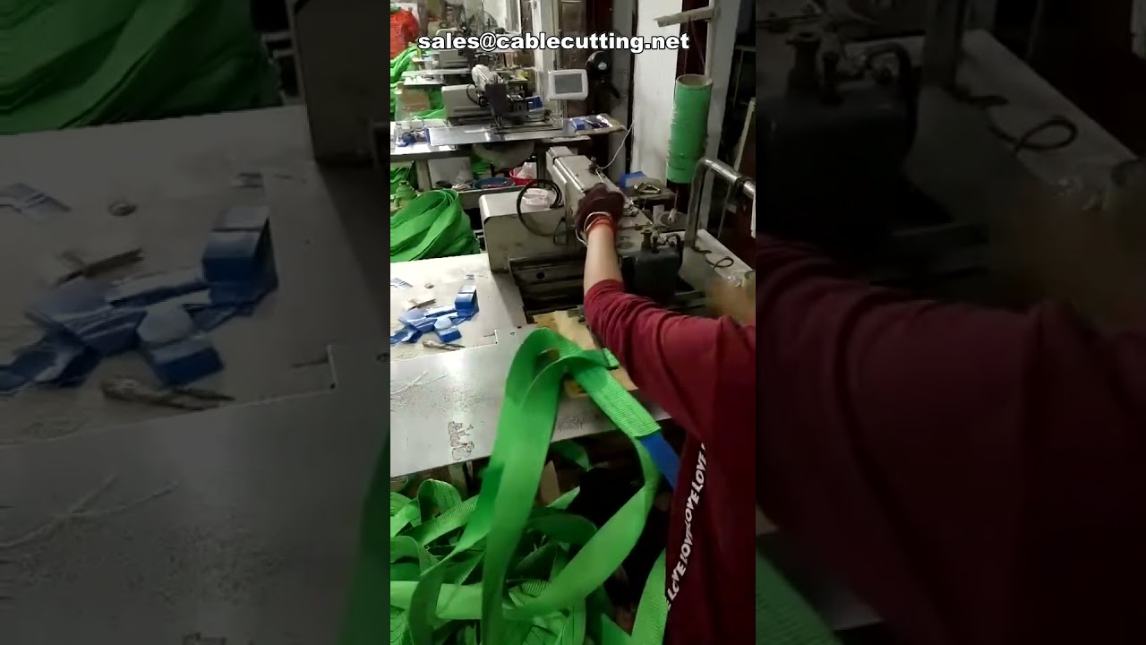 重荷重用ウェビング安全ベルト・スリング自動プログラムパターンミシン | 高強度縫製