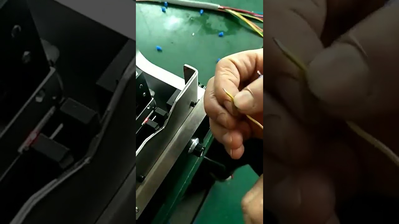 ケーブル防水プラグ自動シール・挿入機 | 糸通し・ワイヤーストリップ・圧着一体機