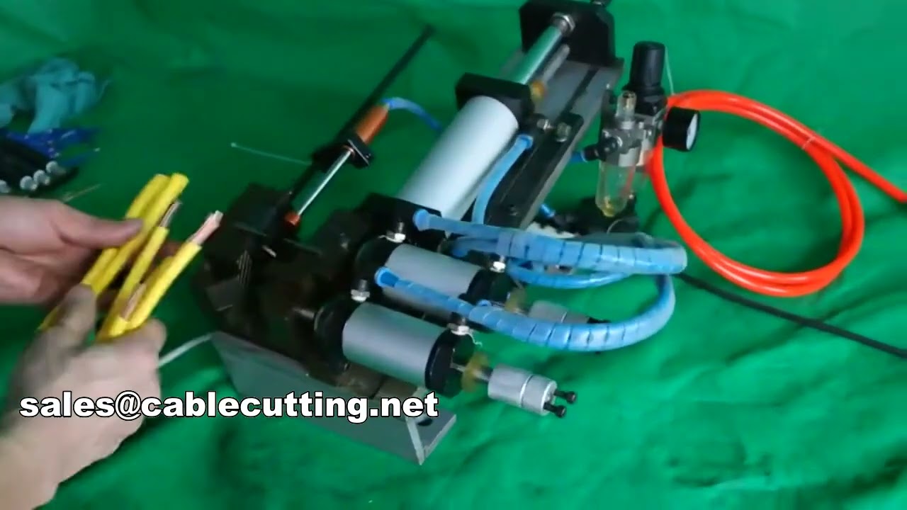ガス・電動ケーブル剥線機｜工場効率化の自動ワイヤー加工機