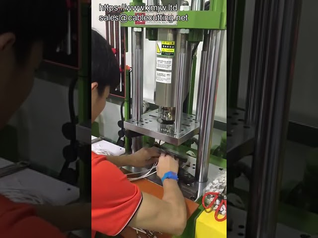高精度！USB/オーディオプラグケーブルヘッドクランプ用 縦型射出成形機