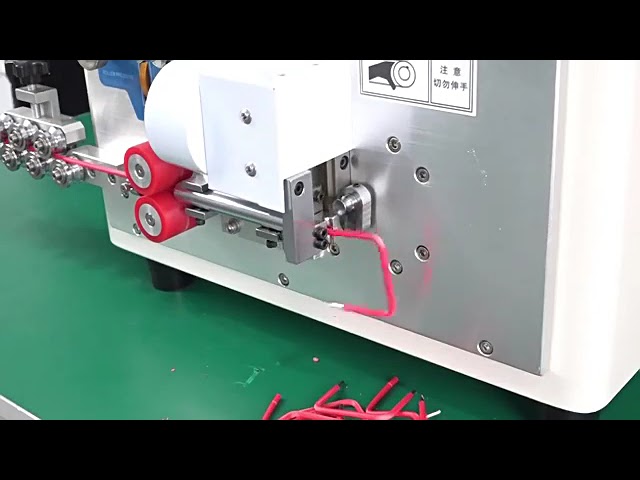 自動電線加工機 空気圧式タッチスクリーン2輪ケーブルベンダー 30～90mm対応 ストリッピング・曲げ・皮むき