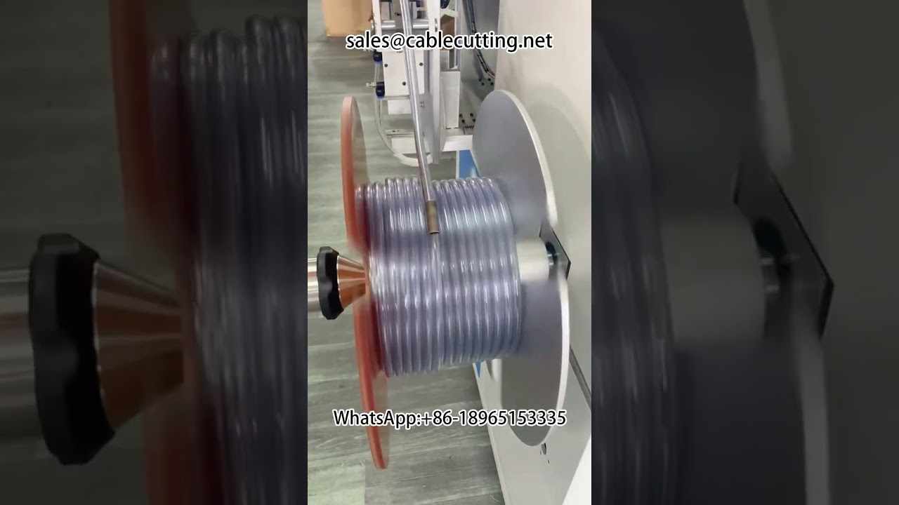PVCホース・PEパイプ用メートル計数自動巻取機 – 高精度・高速リワインダー