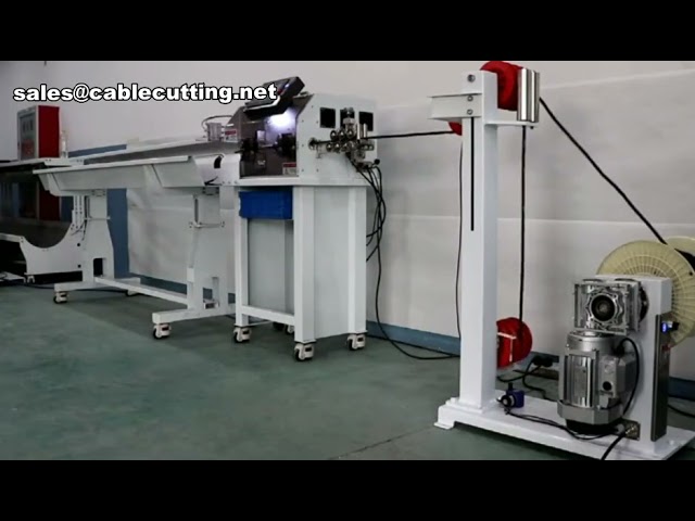 多芯シース電線剥離機 2mワイヤー巻取りフレーム付き | 自動化ケーブル加工機