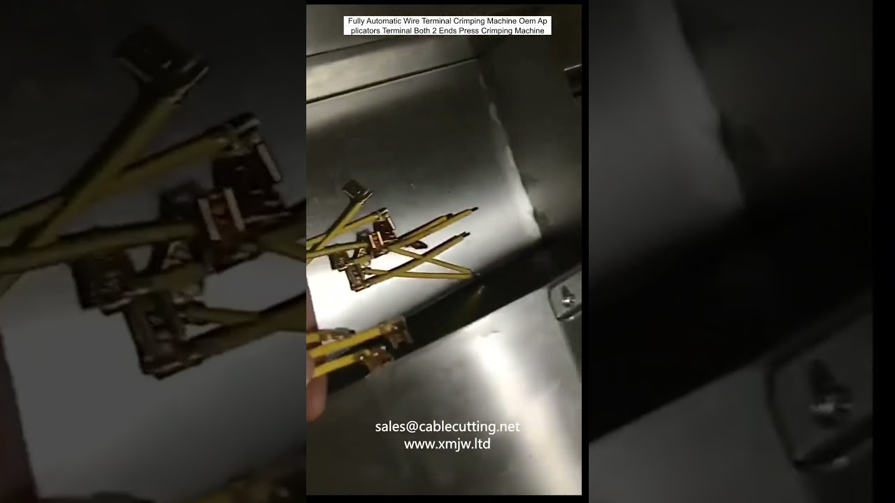 全自動電線端子圧着機｜両端同時圧着対応｜OEMアプリケーター搭載可能