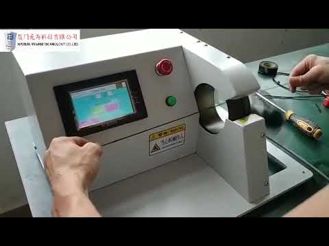 フラッグラベルマシン｜電線・PVC粘着テープ巻き取り用自動ラベリング装置